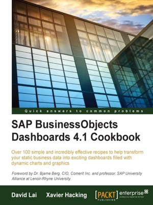 cover image of SAP BusinessObjects Dashboards 4.1 Cookbook